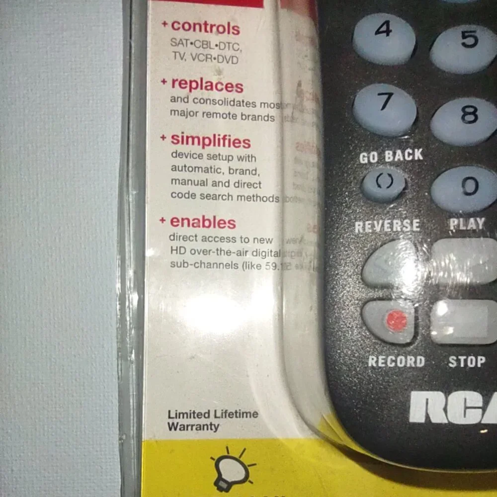 RCA 3 Device Remote Control RCR312WR